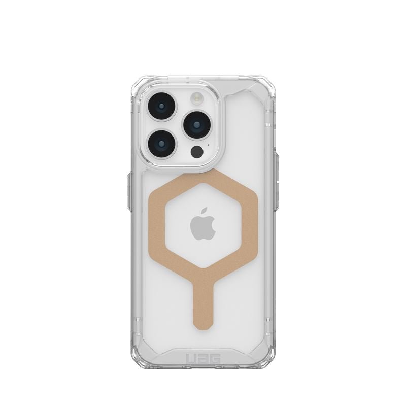 UAG iPhone 15 Pro Plyo Series Θήκη Υψηλής Προστασίας με MagSafe - Ice / Gold - Διάφανη