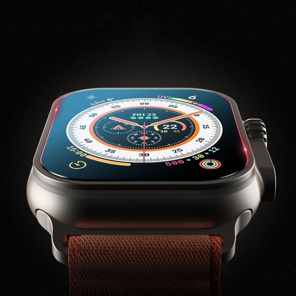 Tech - Protect Προστασία Οθόνης Apple Watch Ultra (1/2/3) - 49mm Supreme Set 9H Full Screen Αντιχαρακτικό Γυαλί Οθόνης - 2 Τεμάχια - Black