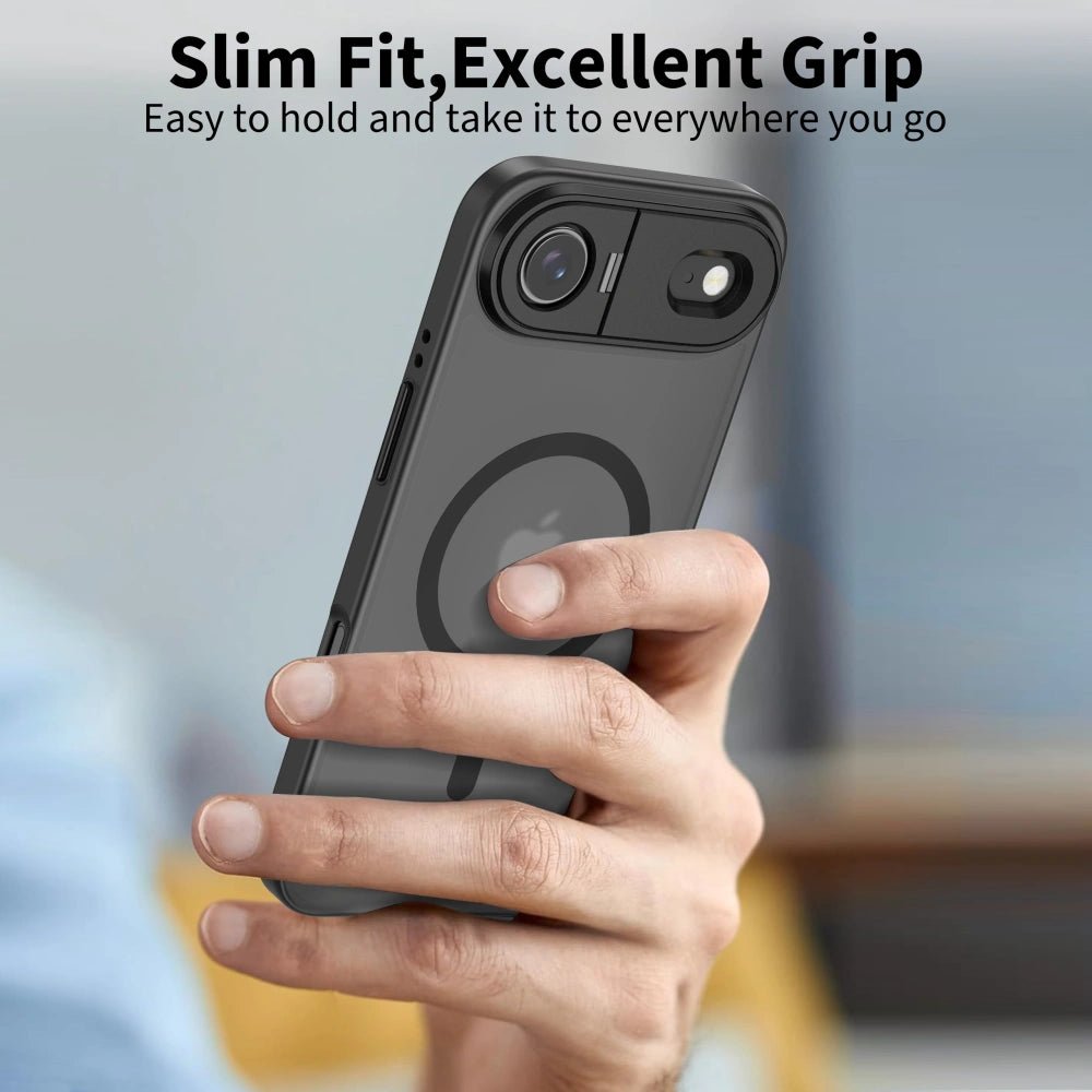 Tech - Protect iPhone Air - Magstand MagSafe - Σκληρή Θήκη με Πλαίσιο Σιλικόνης και Stand - Matte Black / Ημιδιάφανη