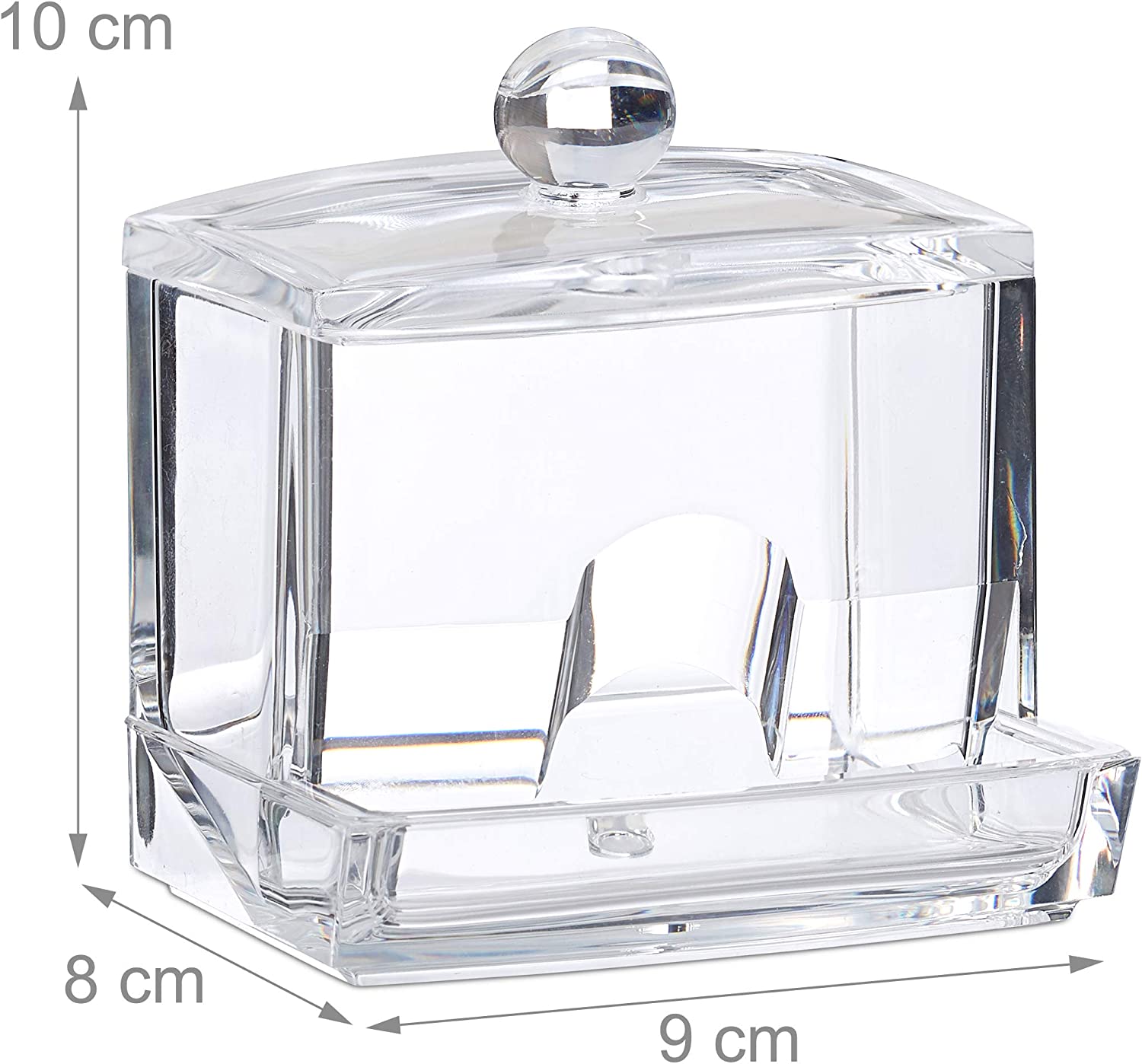 Relaxdays Ακρυλικό Κουτί Αποθήκευσης για Μπατονέτες - Clear - 4052025928681