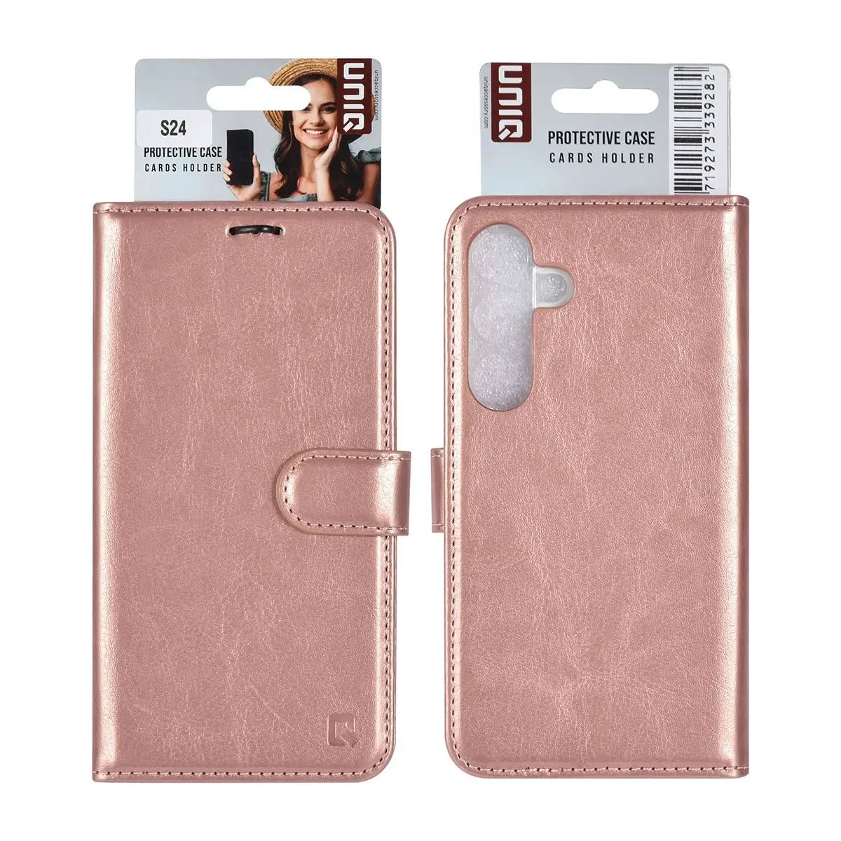 Tuniq Samsung Galaxy A55 5G - Θήκη Πορτοφόλι Stand από Δερματίνη - Rose Gold