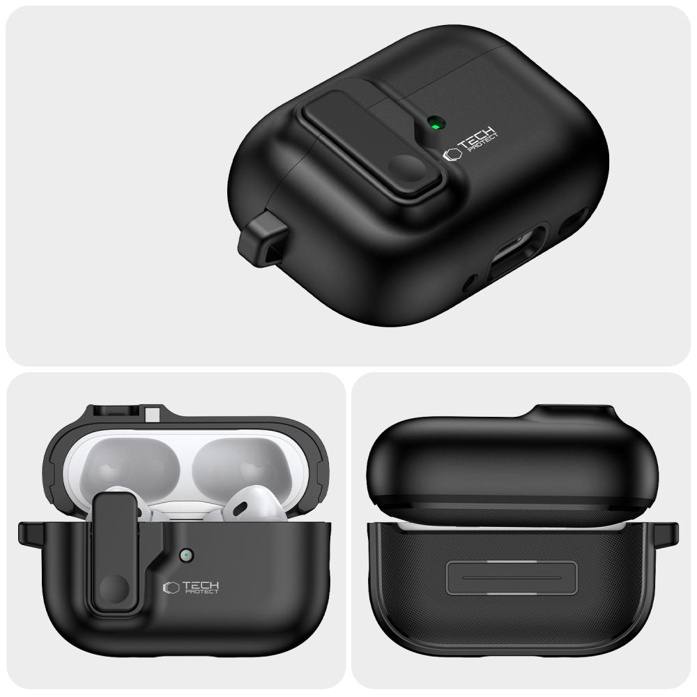 Tech - Protect AirPods Pro 1 / 2 Θήκη από Σκληρό Πλαστικ΄΄ο - Slim Hook - Black