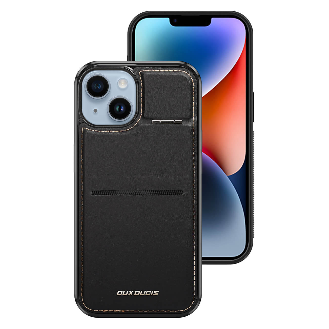 Dux Ducis iPhone 15 Plus Rafi Mag Anti - RFID 3in1 Θήκη με Υποδοχή για Κάρτες / Stand και MagSafe - Black