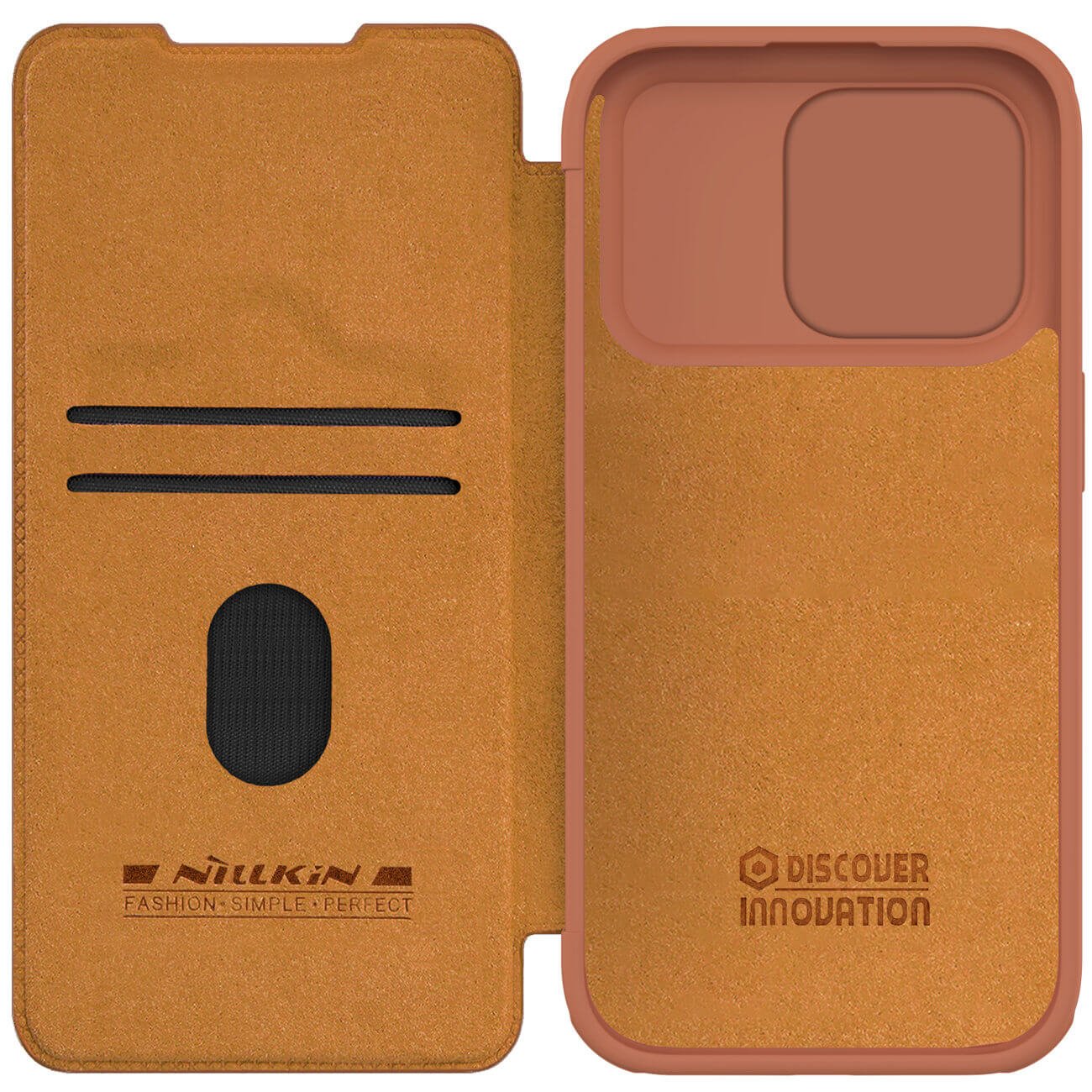 Nillkin iPhone 15 Pro Max Qin Pro Leather Θήκη Βιβλίο με Κάλυμμα για την Κάμερα - Brown