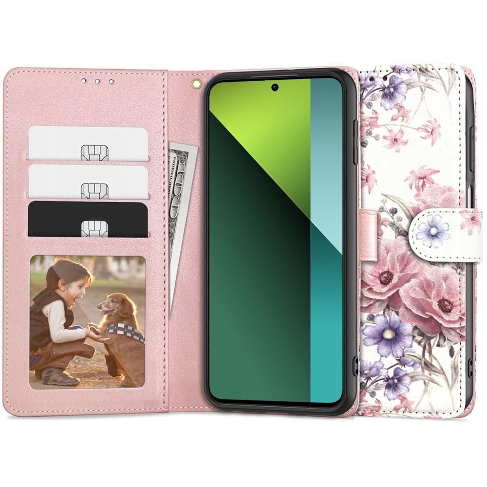 Tech - Protect Xiaomi Redmi Note 13 Pro 5G / Poco X6 5G Θήκη Πορτοφόλι Stand από Δερματίνη - Blossom Flower