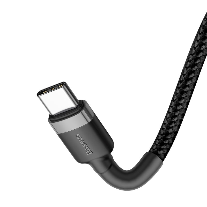 Baseus Cafule Cable Type - C 3A PD 2.0 Flash Charging - Καλώδιο Γρήγορης Φόρτισης Type - C to Type - C 2M - Black / Grey - CATKLF - HG1