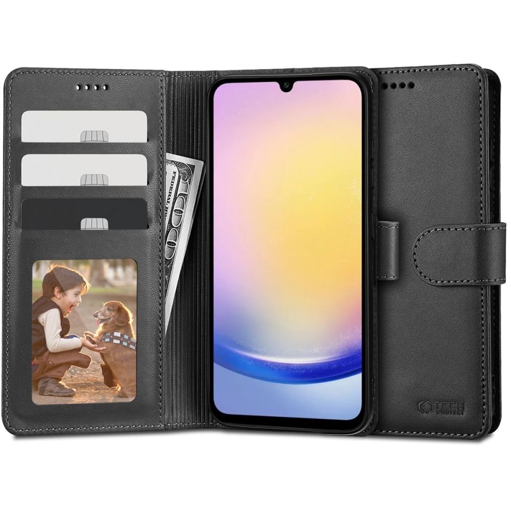Tech - Protect Samsung Galaxy A25 5G Θήκη Πορτοφόλι Stand από Δερματίνη - Black