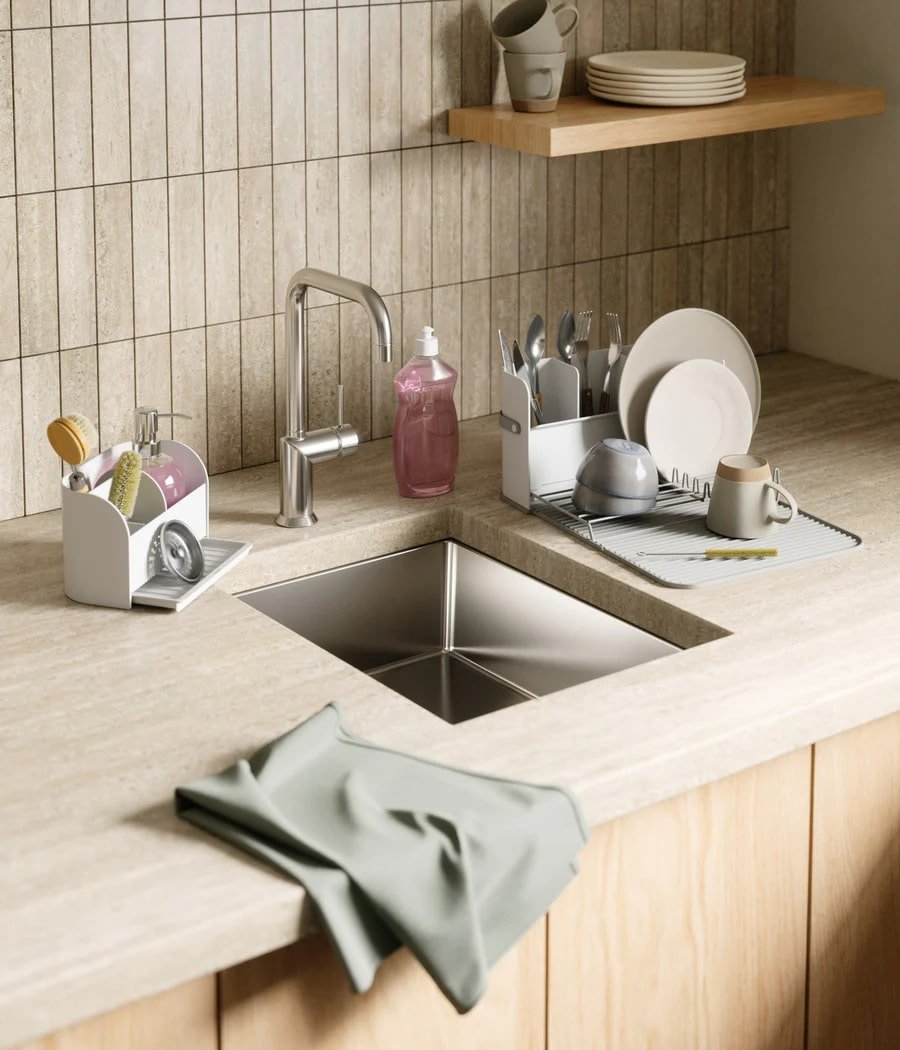 Umbra Sling Στεγνωτήριο Πιάτων - Μαχαιροπίρουνων - White / Grey