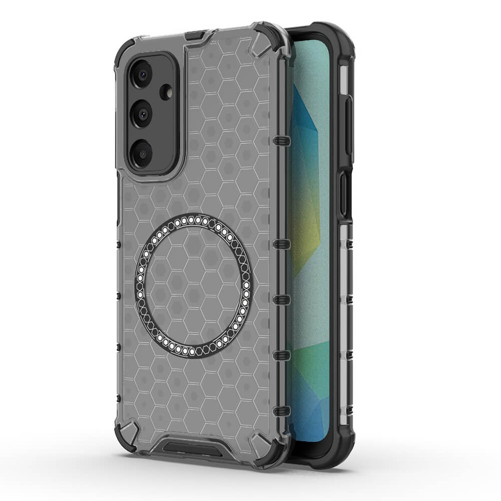 Techsuit Samsung Galaxy A16 4G / A16 5G Honeycomb Shield MagSafe Σκληρή Θήκη με Πλαίσιο Σιλικόνης - Black