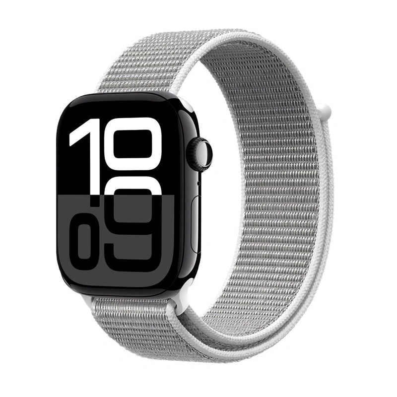 Crong Λουράκι Apple Watch 4/5/6/7/8/9/10/11 - SE (1/2/3) - ULTRA (1/2/3) - 44/45/46/49mm από Νάιλον - Nylon - Silver Grey