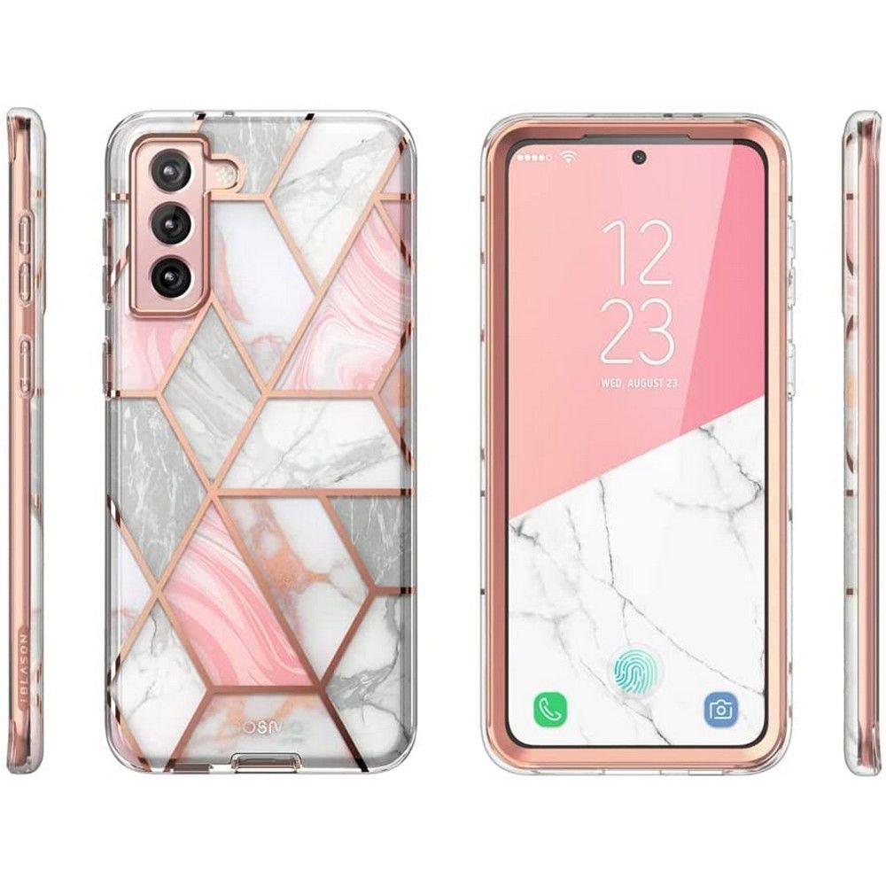 i - Blason Samsung Galaxy S22 Plus Cosmo Σκληρή Θήκη με Πλαίσιο Σιλικόνης και Προστασία Οθόνης - Marble