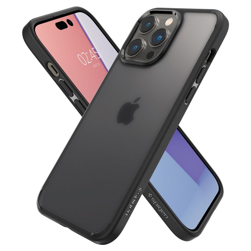 Spigen iPhone 14 Pro Max Ultra Hybrid Σκληρή Θήκη με Πλαίσιο Σιλικόνης - Frost Black
