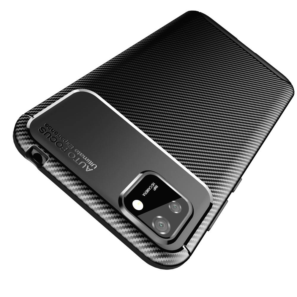 OEM Huawei Y5p / Honor 9S Θήκη Σιλικόνης TPU Beatles Carbon Fiber - Black