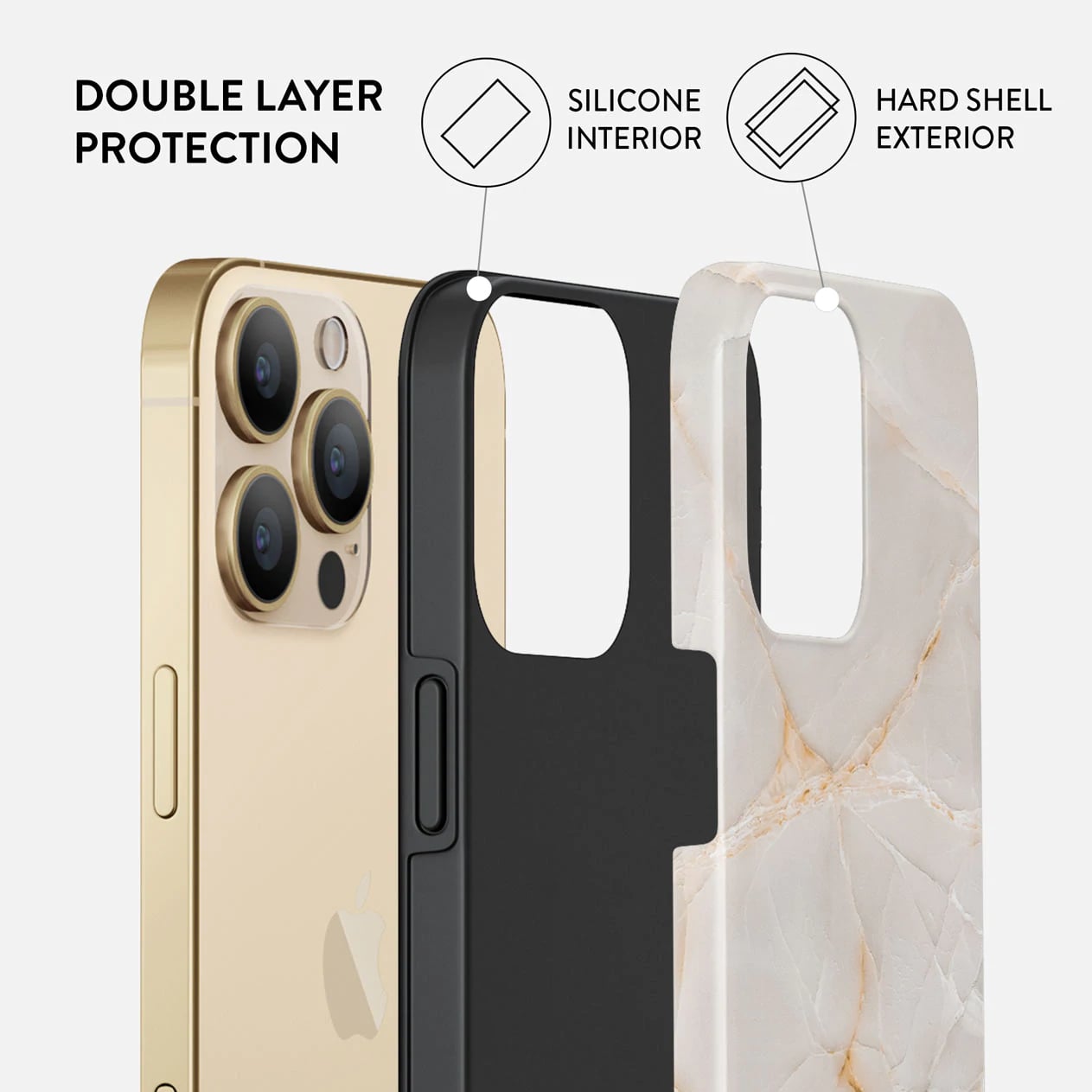 Burga iPhone 13 Pro Fashion Tough Σκληρή Θήκη - Vanilla Sand
