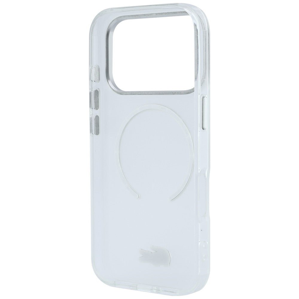Lacoste iPhone 17 Pro Max / iPhone 18 Pro Max - Σκληρή Θήκη με Πλαίσιο Σιλικόνης - IML Frosted Laquer Logo MagSafe - Clear