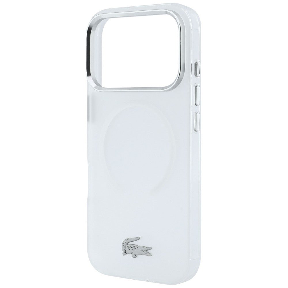 Lacoste iPhone 17 Pro Max / iPhone 18 Pro Max - Σκληρή Θήκη με Πλαίσιο Σιλικόνης - IML Frosted MagSafe - Clear