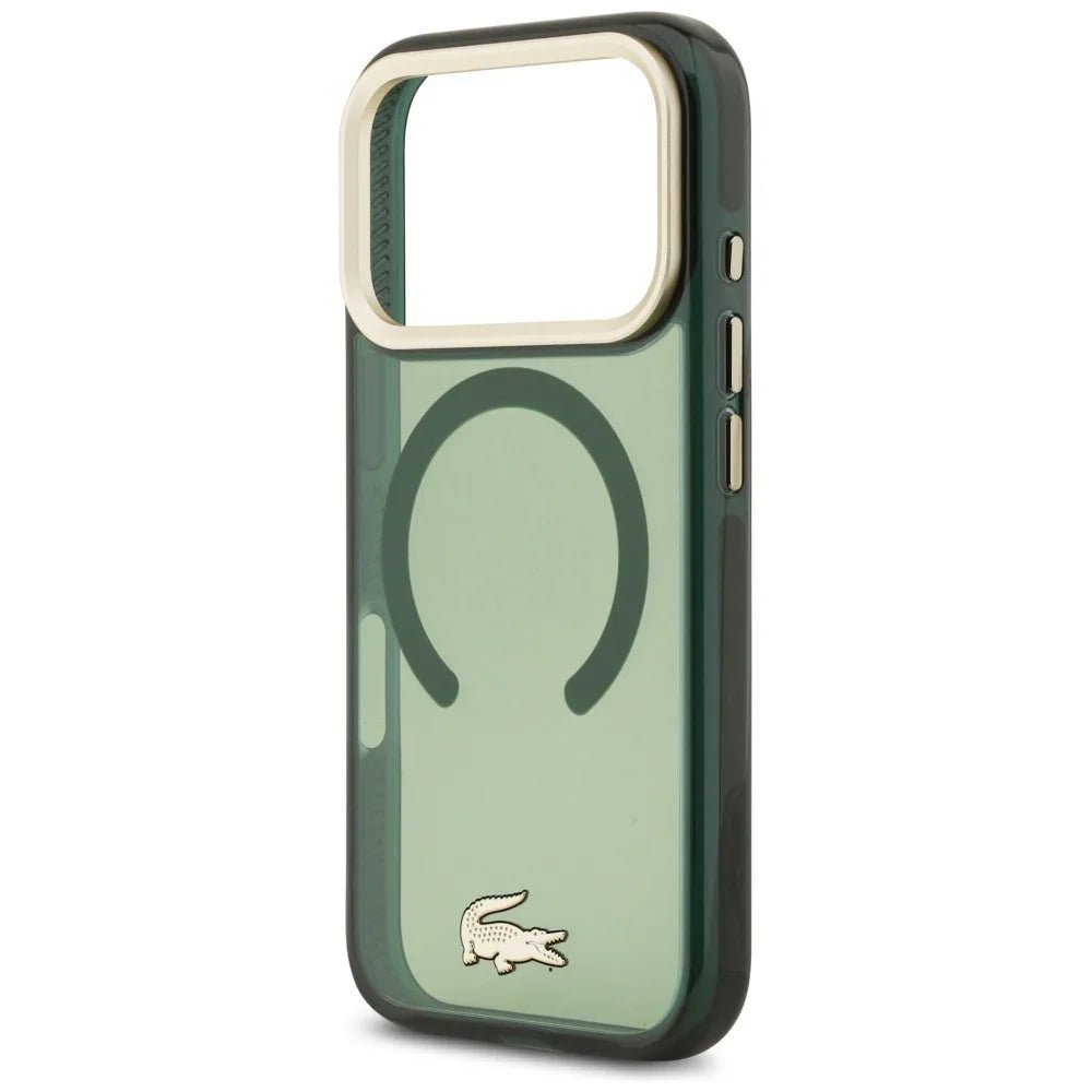 Lacoste iPhone 17 Pro - Shockproof Transparent Frosted Gold Logo MagSafe - Σκληρή Θήκη με Πλαίσιο Σιλικόνης - Sinople