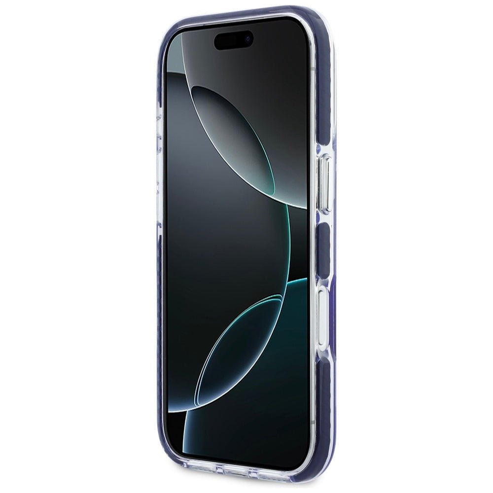 Lacoste iPhone 17 Pro - Σκληρή Θήκη με Πλαίσιο Σιλικόνης - Shockproof Transparent Frosted MagSafe - Marine