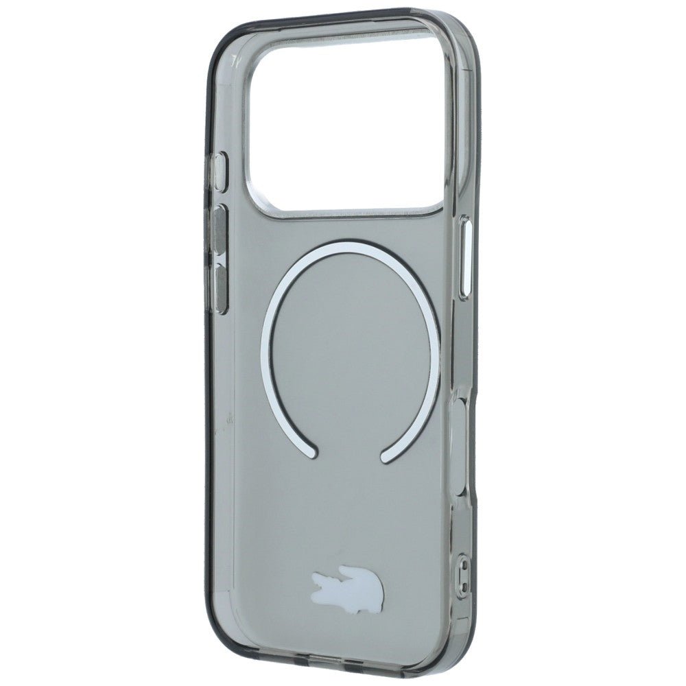 Lacoste iPhone 18 Pro / iPhone 17 Pro - Σκληρή Θήκη με Πλαίσιο Σιλικόνης MagSafe - IML Frosted Laquer Logo - Black