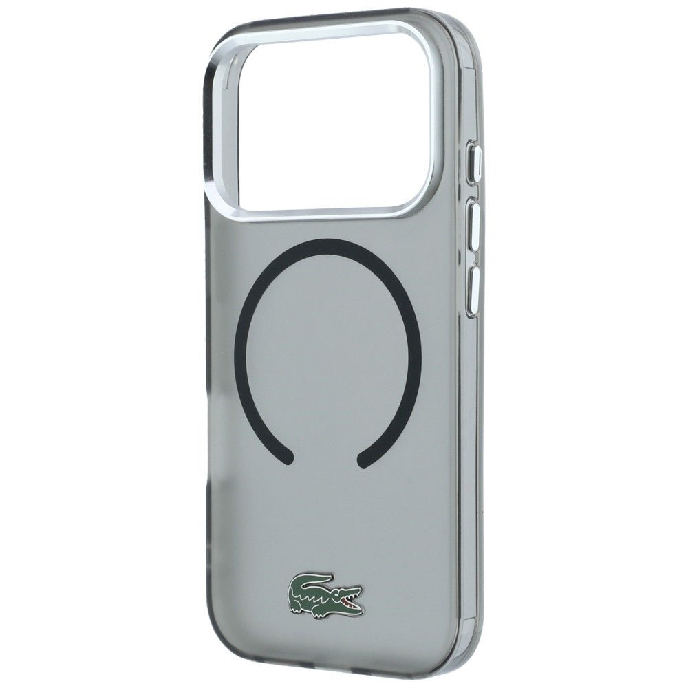 Lacoste iPhone 18 Pro / iPhone 17 Pro - Σκληρή Θήκη με Πλαίσιο Σιλικόνης MagSafe - IML Frosted Laquer Logo - Black