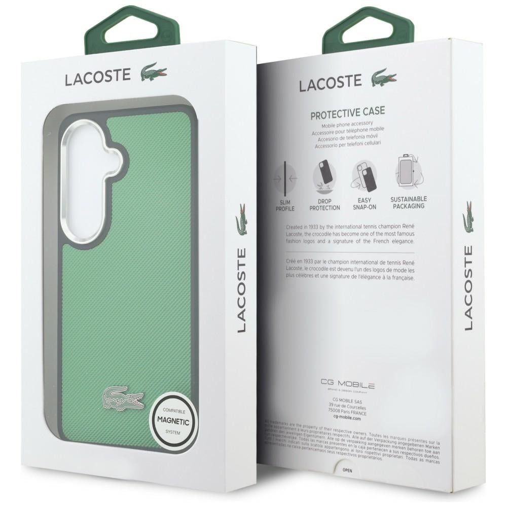 Lacoste Samsung Galaxy S26 Plus - Σκληρή Θήκη με Πλαίσιο Σιλικόνης - Full Wrap Petit Pique MagSafe - Green