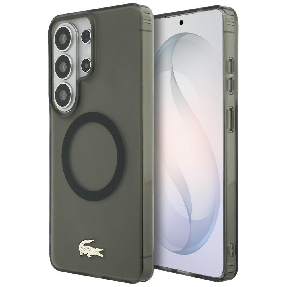 Lacoste Samsung Galaxy S26 Ultra - Σκληρή Θήκη με Πλαίσιο Σιλικόνης - Shockproof Frosted Gold Logo MagSafe - Black