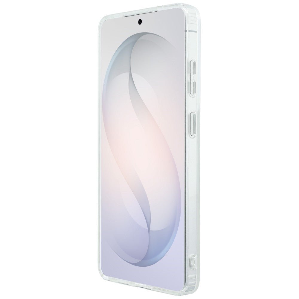 Lacoste Samsung Galaxy S26 Ultra - Σκληρή Θήκη με Πλαίσιο Σιλικόνης - Shockproof Transparent Frosted Gold Logo MagSafe - White