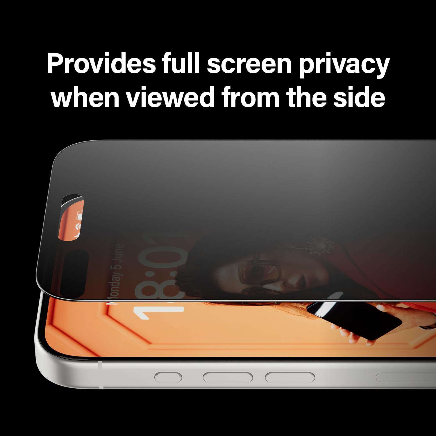 PanzerGlass iPhone 15 Pro Ultra - Wide Fit Easy Aligner Privacy Full Screen Αντιχαρακτικό Γυαλί Οθόνης - Black