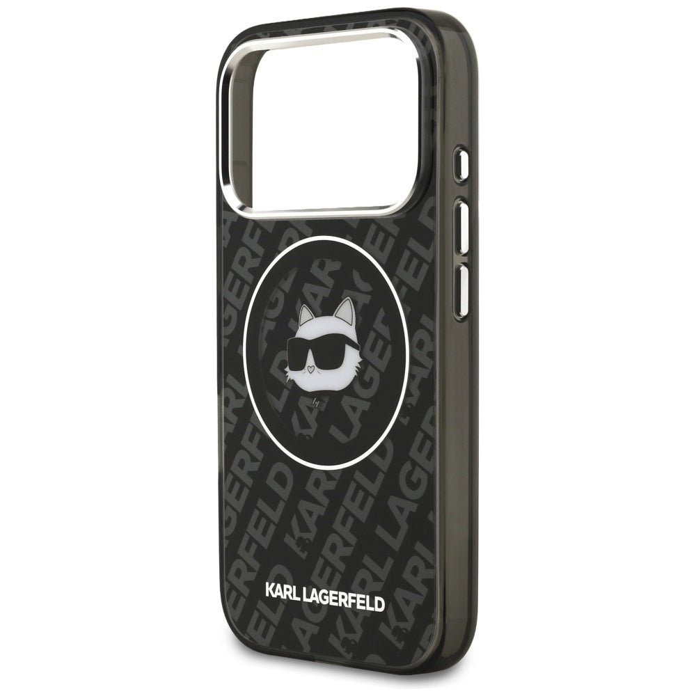 Karl Lagerfeld iPhone 17 Pro - IML Choupette Head Logo MagSafe - Σκληρή Θήκη με Πλαίσιο Σιλικόνης - Black - KLHMP17LHMKBCHOK