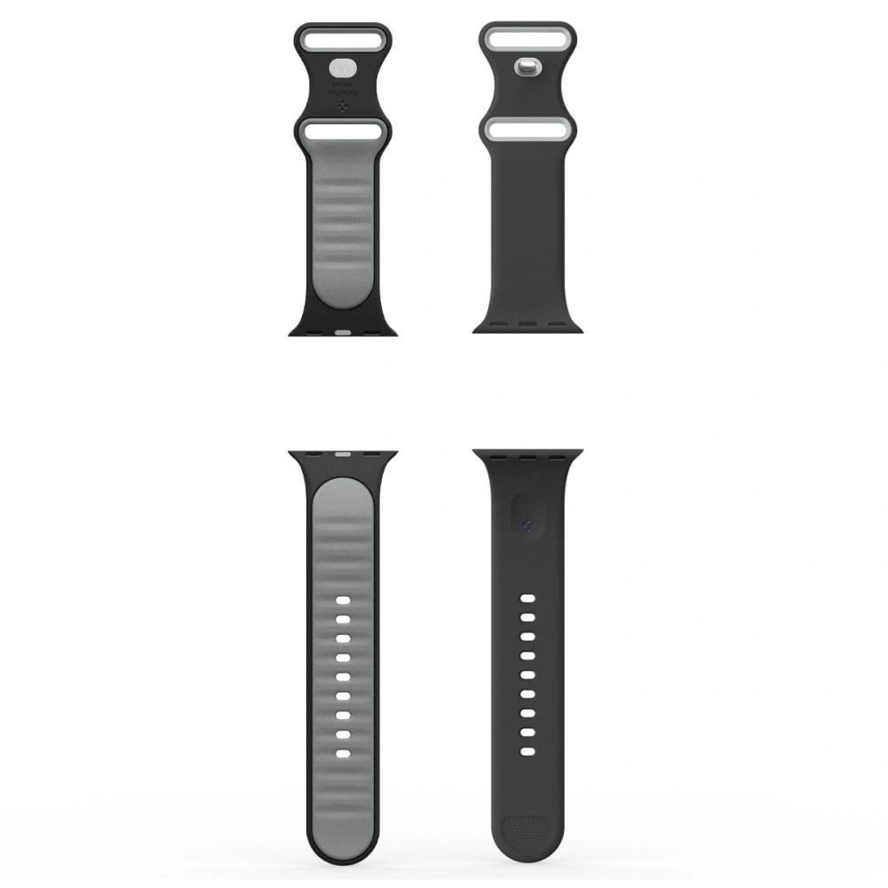 Spigen Λουράκι Apple Watch 8/9/10/11 - SE (1/2/3) - Ultra (1/2/3) – 44/45/46/49mm Nano Pop Σιλικόνης - Black Sesame
