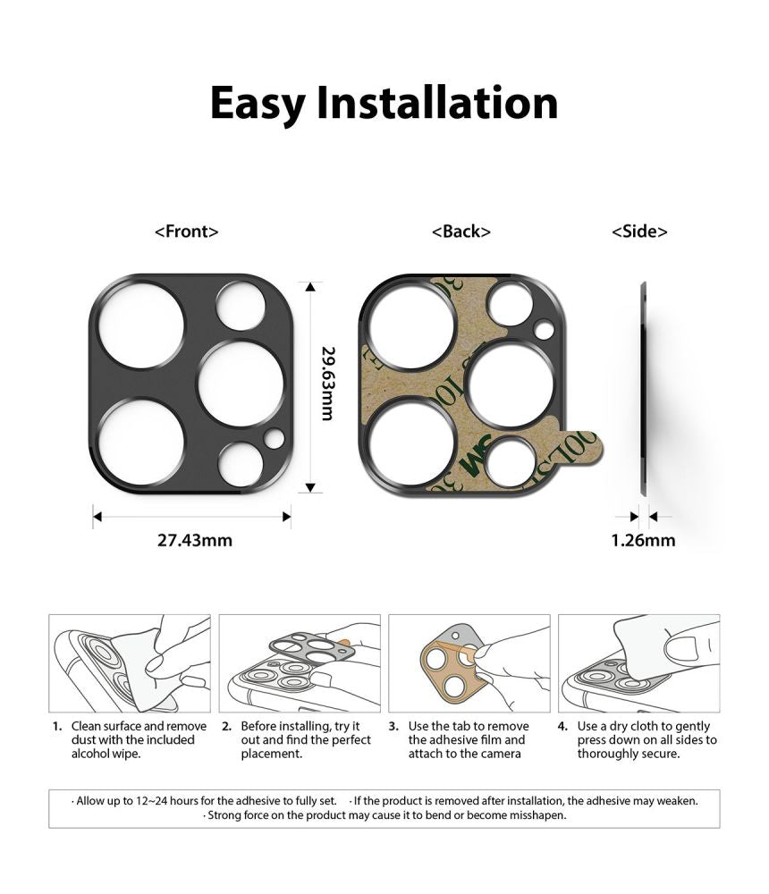 Ringke iPhone 12 Pro Camera Styling Μεταλλικό Προστατευτικό για την Κάμερα - Grey