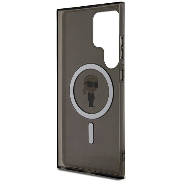 Karl Lagerfeld Samsung Galaxy S24 Ultra - IML Ikonik - Magsafe Σκληρή Θήκη με Πλαίσιο Σιλικόνης - Black - KLHMS24LHFCKNOK
