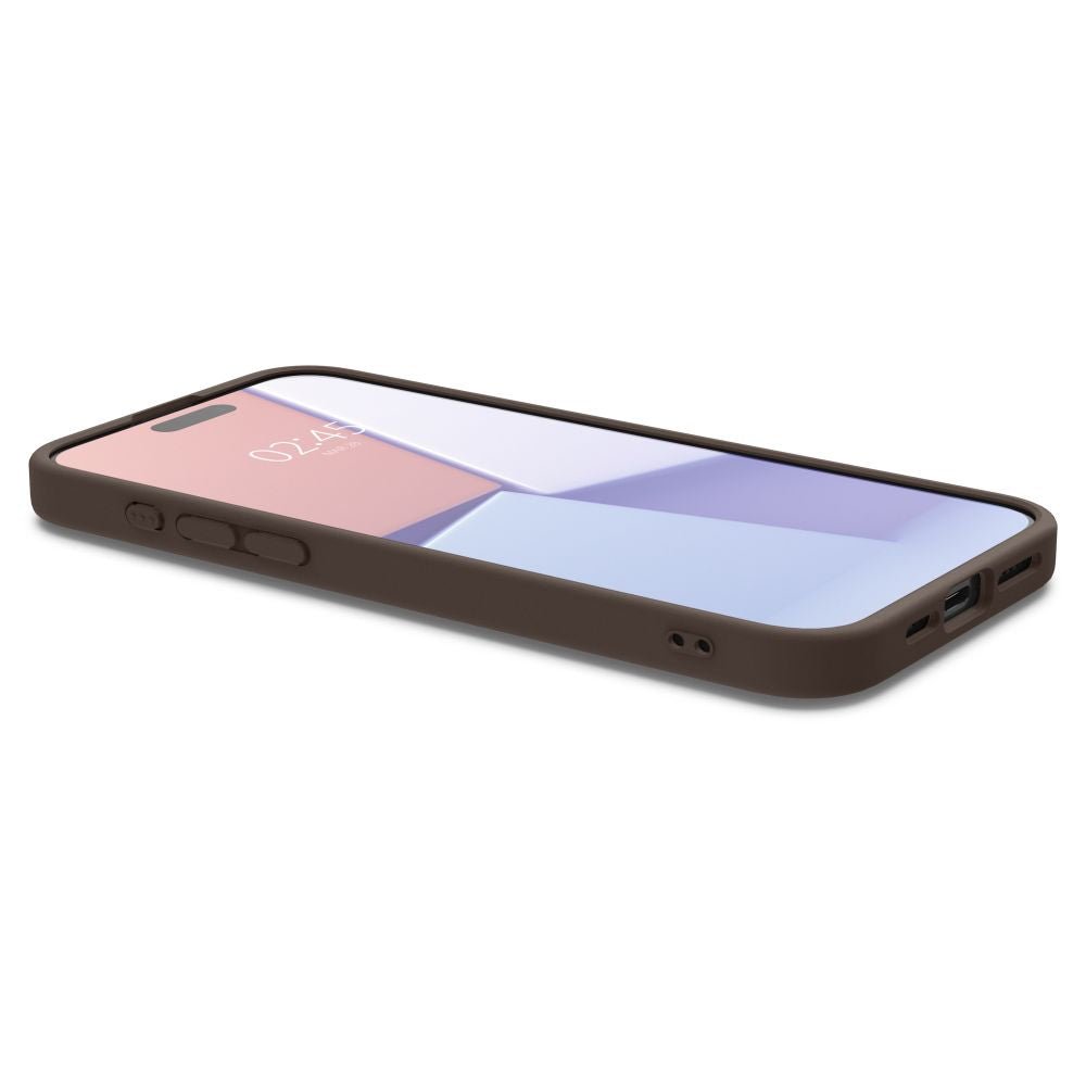 Spigen Cyrill iPhone 15 Pro Max Kajuk Mag Θήκη με Επένδυση Συνθετικού Δέρματος και MagSafe - Saddle Brown