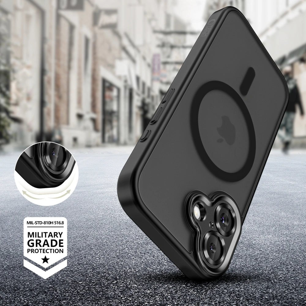 Tech - Protect iPhone 17 - MagCam MagSafe - Σκληρή Θήκη με Πλαίσιο Σιλικόνης και Προστασία Κάμερας - Matte Black