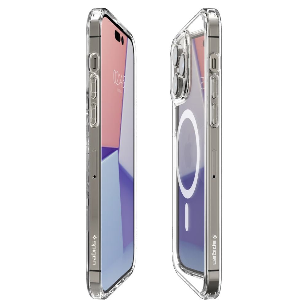 Spigen iPhone 14 Pro Ultra Hybrid Mag Σκληρή Θήκη με Πλαίσιο Σιλικόνης Και MagSafe - White / Διάφανη