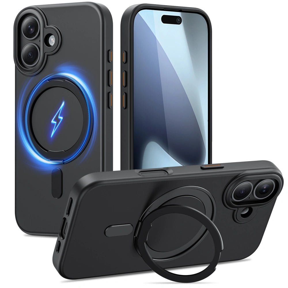 Tech - Protect iPhone 17 MagRing - Σκληρή MagSafe Θήκη με Περιστρεφόμενο Δαχτυλίδι Συγκράτησης / Stand - Black