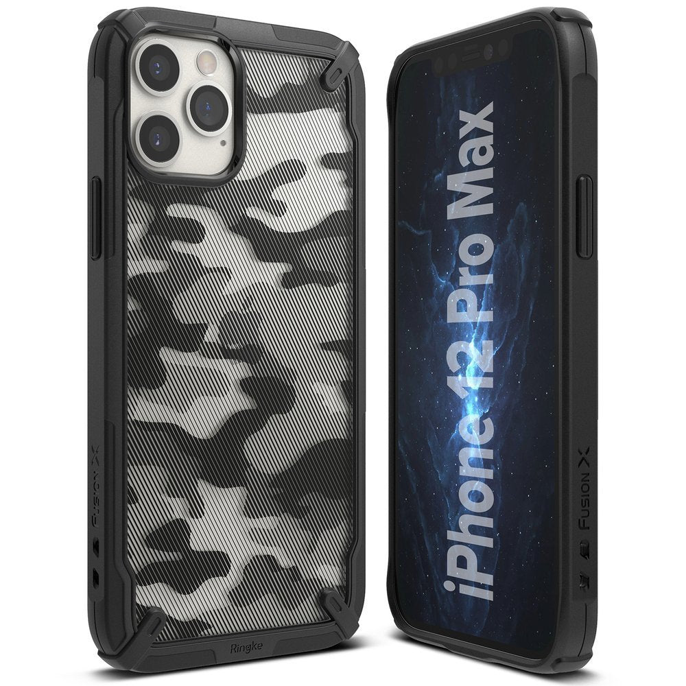 Ringke iPhone 12 Pro Max Fusion X Σκληρή Θήκη με Πλαίσιο Σιλικόνης - Black - Camo