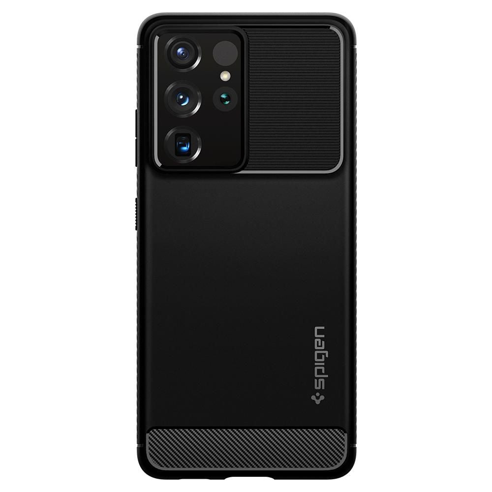 Spigen Samsung Galaxy S21 Ultra Θήκη TPU Rugged Armor - Black Matte