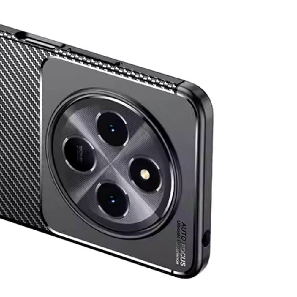 Techsuit Xiaomi Redmi Note 14 Pro 4G - CarbonFiber - Θήκη Σιλικόνης - Black