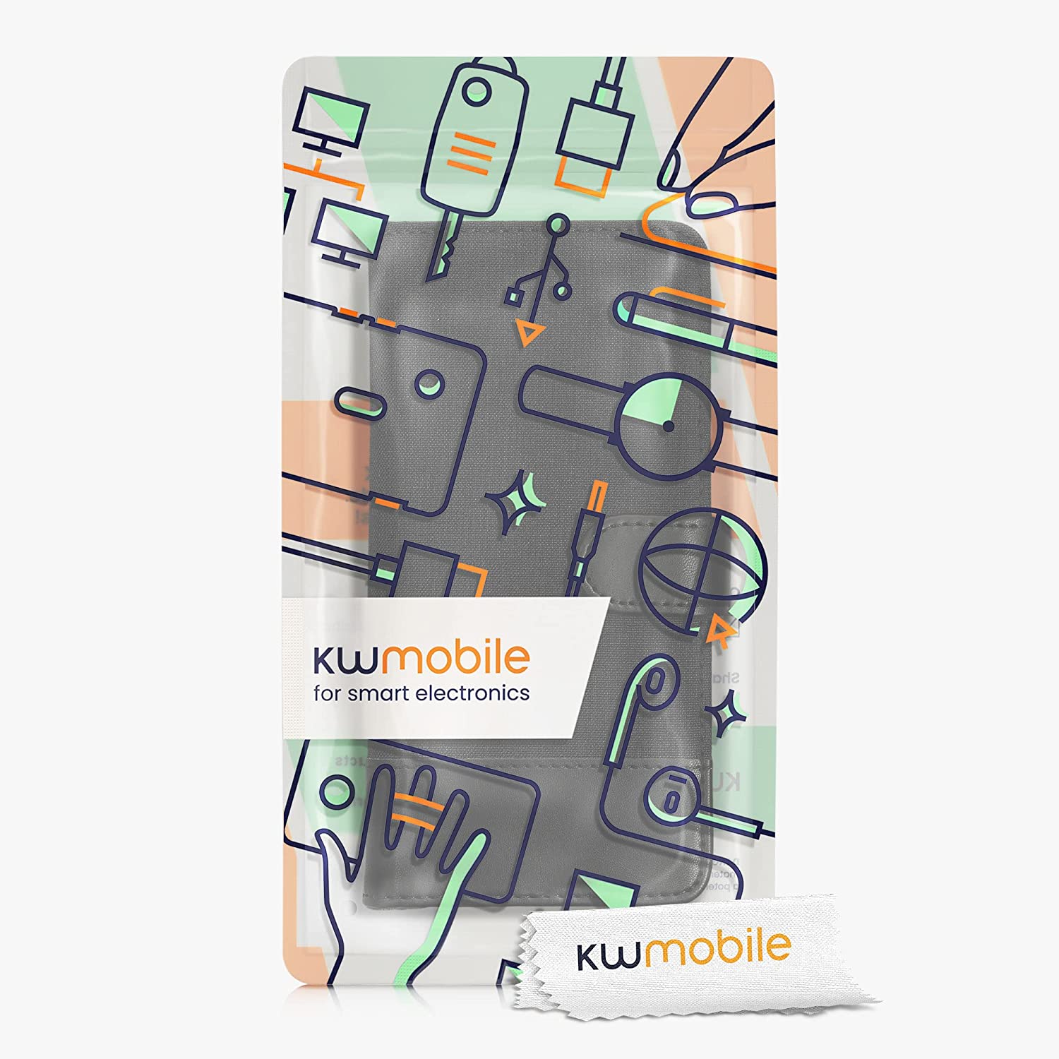 KW Xiaomi Redmi Note 12 4G Θήκη Πορτοφόλι Stand Canvas - Anthracite / Black - 61171.73