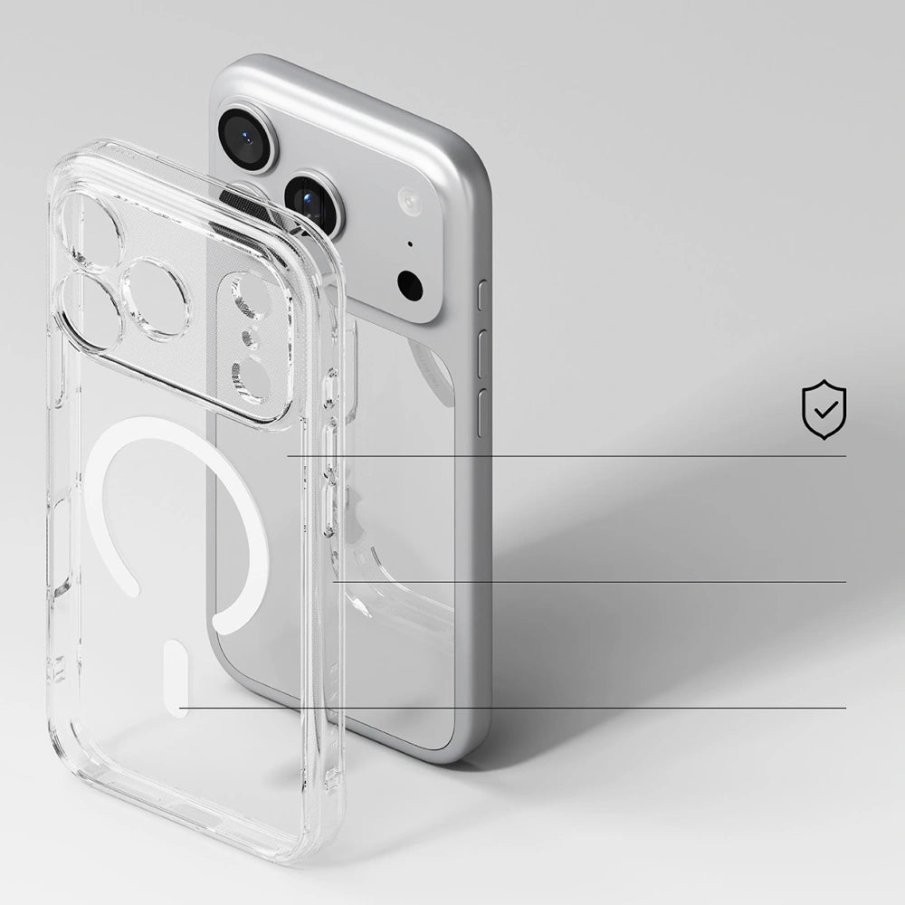 Ringke iPhone 17 Pro Max - Fusion Magnetic - Σκληρή Θήκη με Πλαίσιο Σιλικόνης και MagSafe - Διάφανη