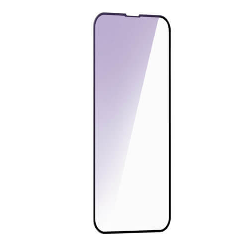 Baseus iPhone 13 Pro Max 0.3mm Anti - Blue Light Case Friendly Full Screen Αντιχαρακτικό Γυαλί Οθόνης - 2 Τεμάχια - Black - SGQP010501