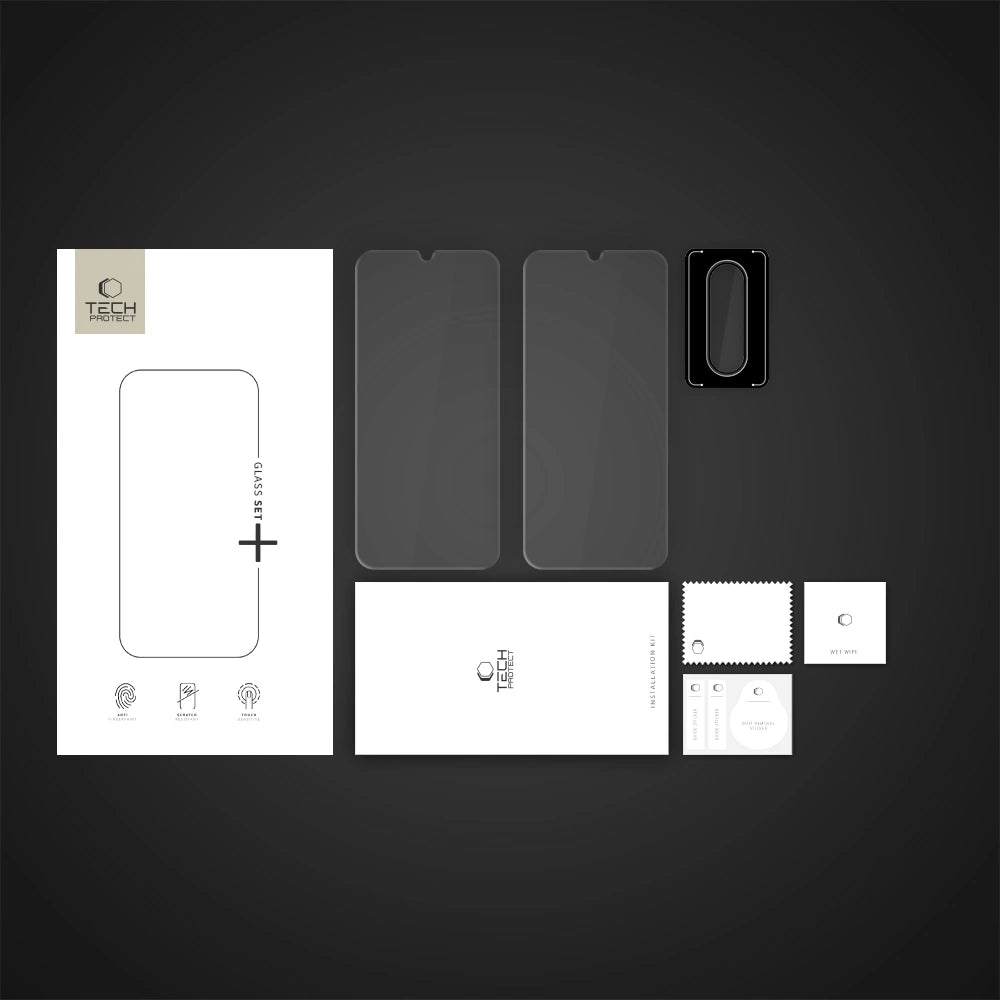 Tech - Protect Samsung Galaxy A26 5G Glass Set+ - Σετ με 2 Tempered Glass Αντιχαρακτικά Γυαλιά Οθόνης και 1 Αντιχαρακτικό Γυαλί για την Κάμερα - Διάφανα