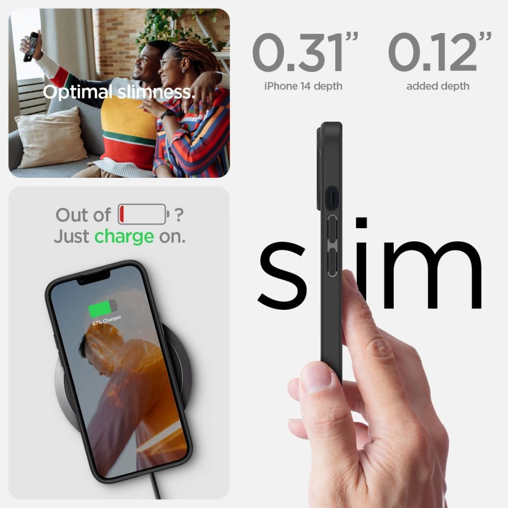 Spigen iPhone 14 Plus / iPhone 15 Plus Ultra Hybrid Σκληρή Θήκη με Πλαίσιο Σιλικόνης - Frost Black