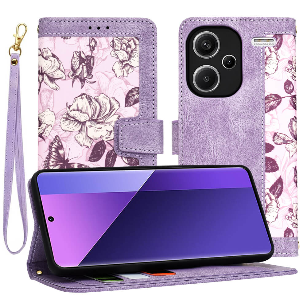 Techsuit Xiaomi Redmi Note 13 Pro+ 5G - FlipCraft - Θήκη Πορτοφόλι από Δερματίνη - Mysterious Purple