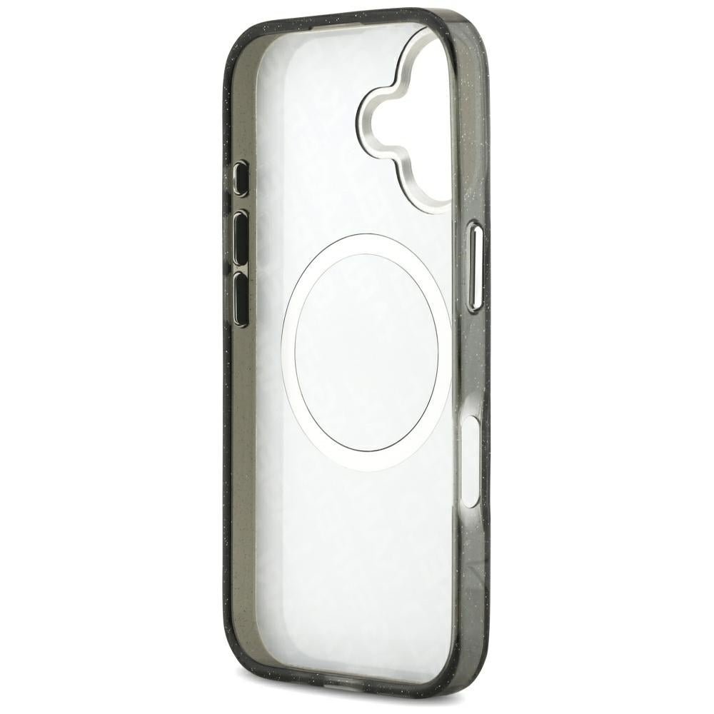 Karl Lagerfeld iPhone 17 - IML Glitter Karl and Choupette Heads Logo MagSafe - Σκληρή Θήκη με Πλαίσιο Σιλικόνης - Black - KLHMP17SHMKBKCHOK