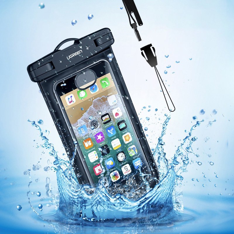 Ugreen LP186 Universal Αδιάβροχη Θήκη για Smartphones 6.0'' - Clear / Black
