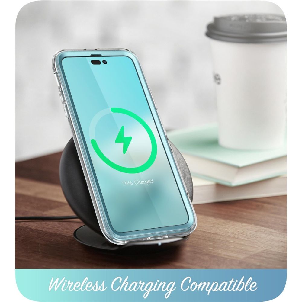 i - Blason iPhone 14 Pro Max Cosmo Σκληρή Θήκη με Πλαίσιο Σιλικόνης και Προστασία Οθόνης - Ocean Blue
