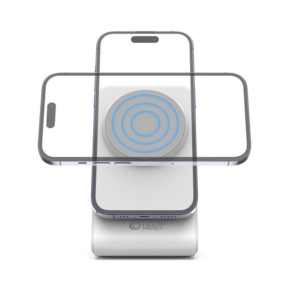 Tech - Protect QI15W - A23 Ασύρματος Μαγνητικός Φορτιστής MagSafe - White