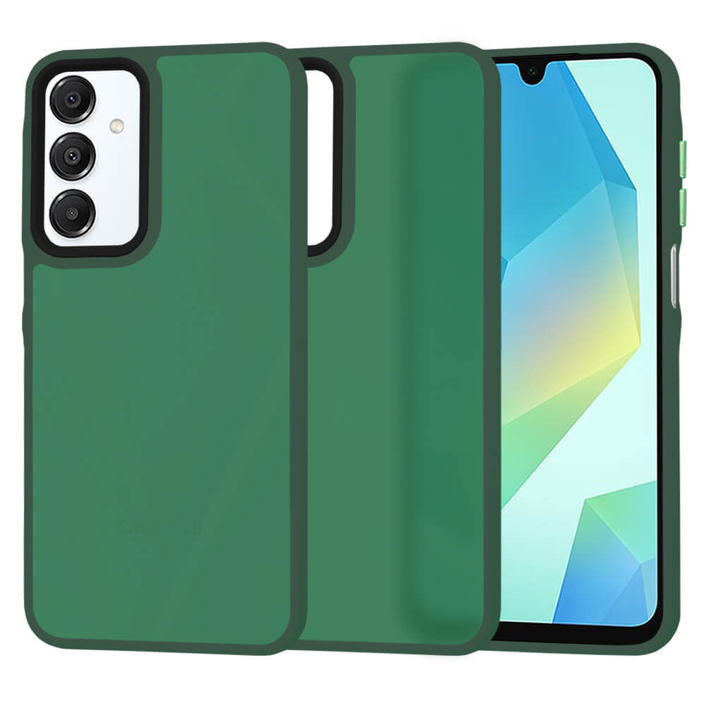 Techsuit Samsung Galaxy A16 4G / A16 5G - HaloFrost Series - Σκληρή Θήκη με Πλαίσιο Σιλικόνης - Midnight Green